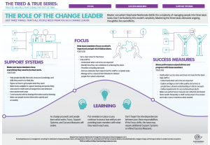 The Role of the Change Leader Infographic