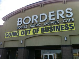 Failure of purpose - Borders bookstore closes